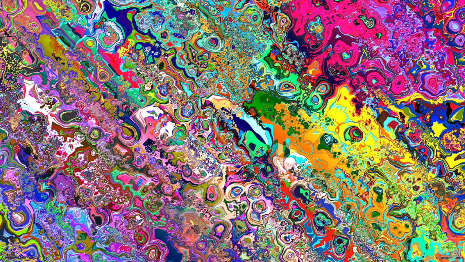 Oplev et kaleidoskop af farver med dette levende og psykedeliske billede. Wallpaper
