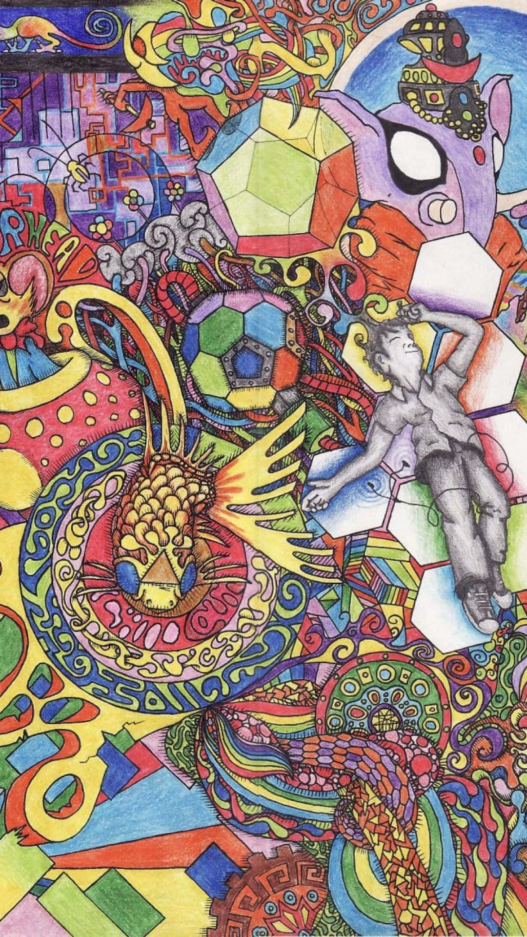 Psychedelic Dreamscape Artwork Wallpaper
