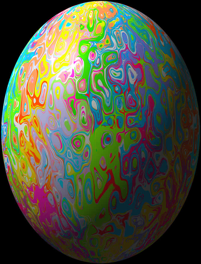 Psychedelic Easter Egg PNG