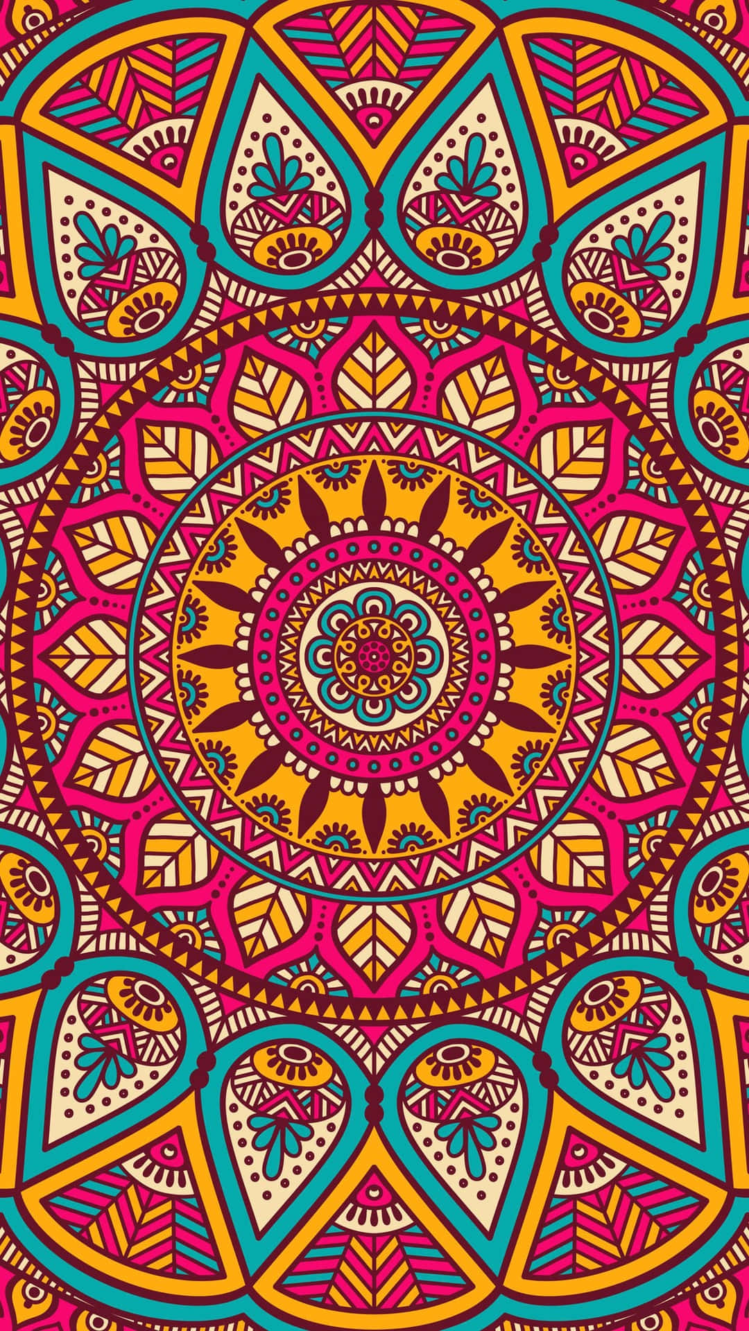 Vibrant Psychedelic Flowers Unleashing a World of Colors Wallpaper