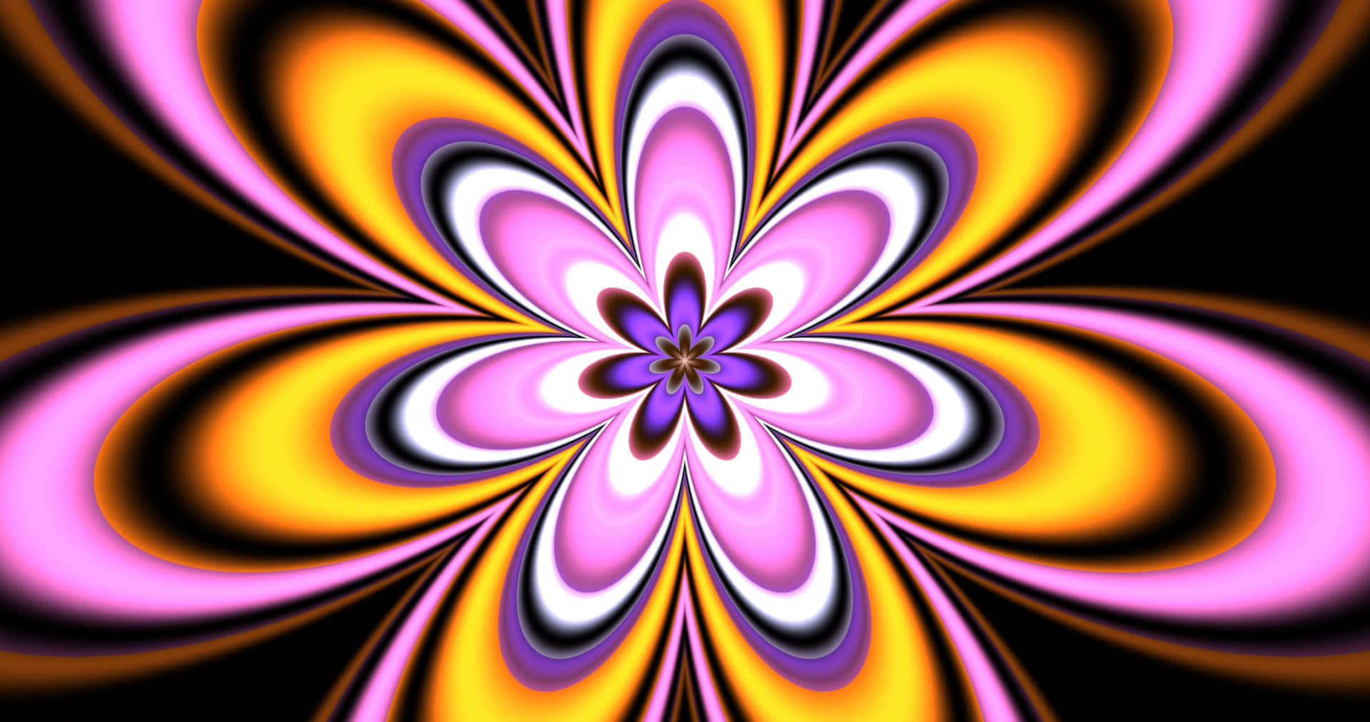 Vibrant Psychedelic Flower Explosion Wallpaper