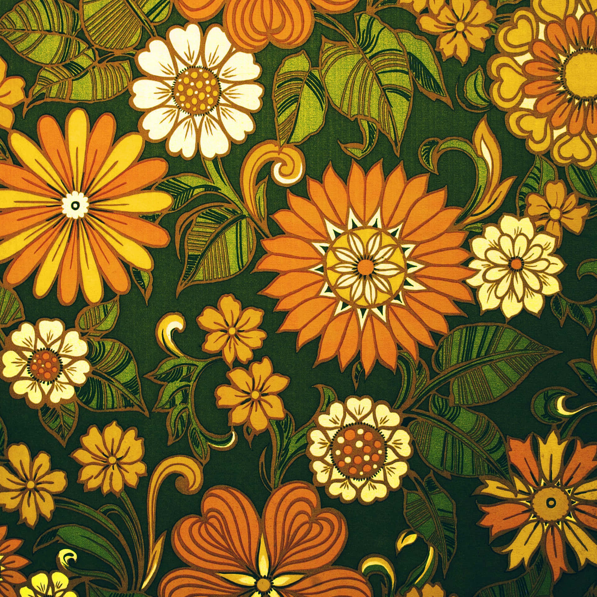 Enchanting Psychedelic Flower Display Wallpaper