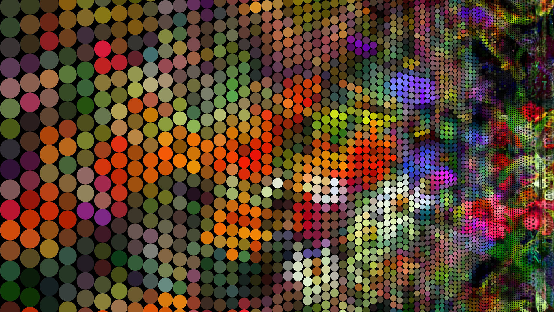 Psychedelic Flowers Pixel Art