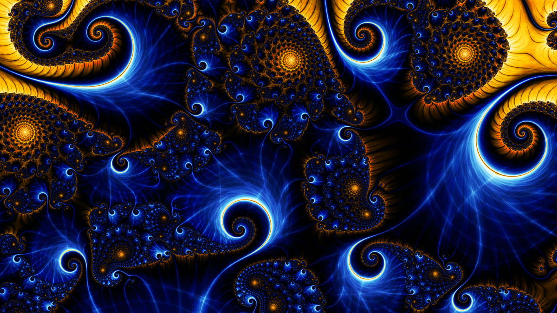 Enchanting Psychedelic Fractals in Colorful Display Wallpaper