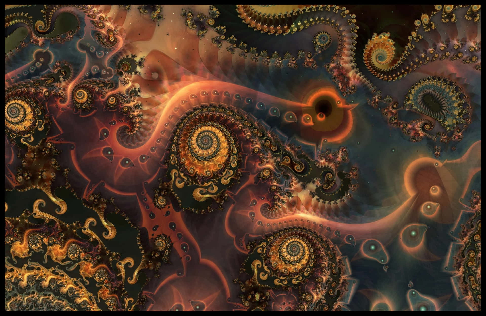 Exploring the Colorful Depths of Psychedelic Fractals Wallpaper