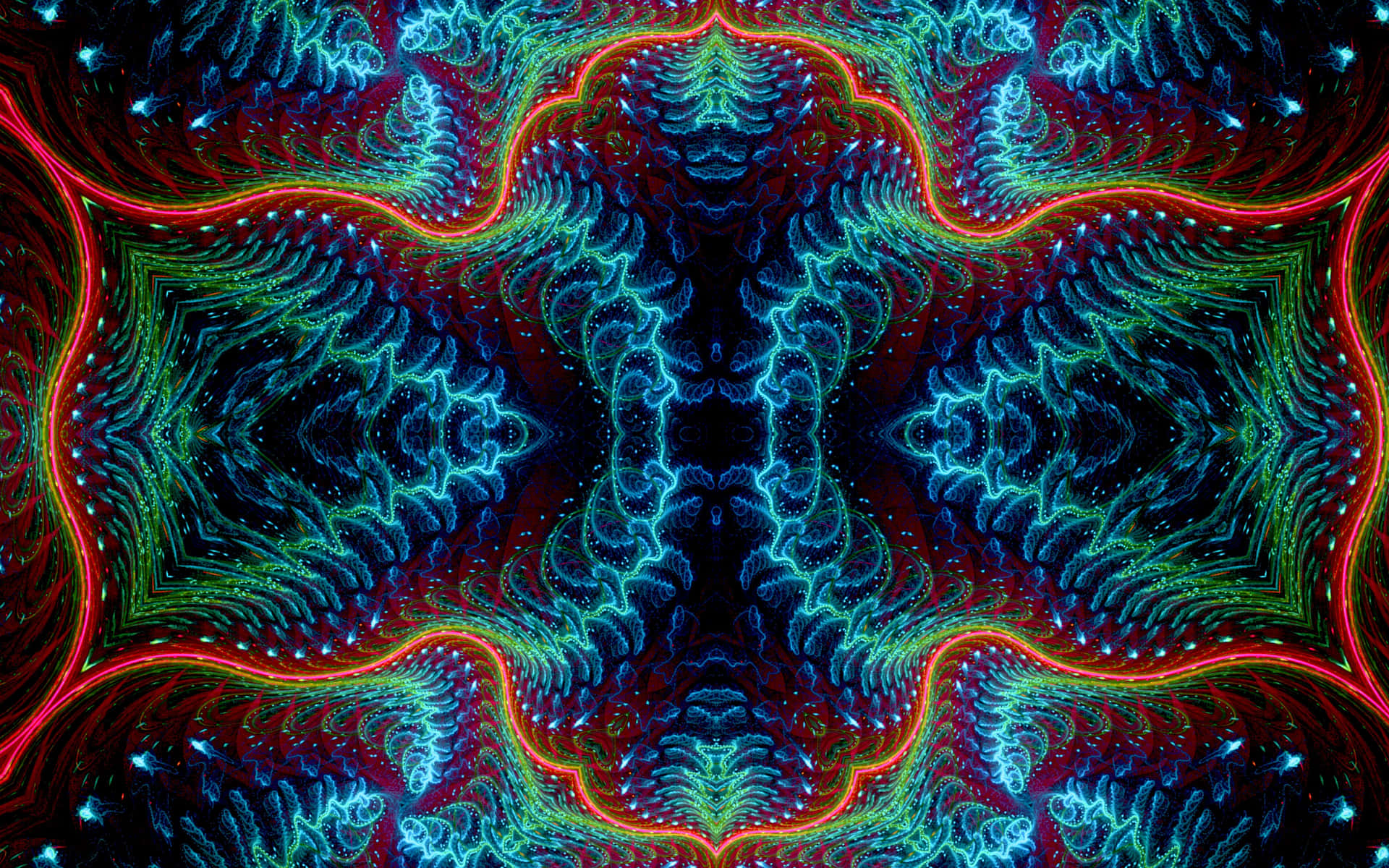 Mesmerizing World of Psychedelic Fractals Wallpaper