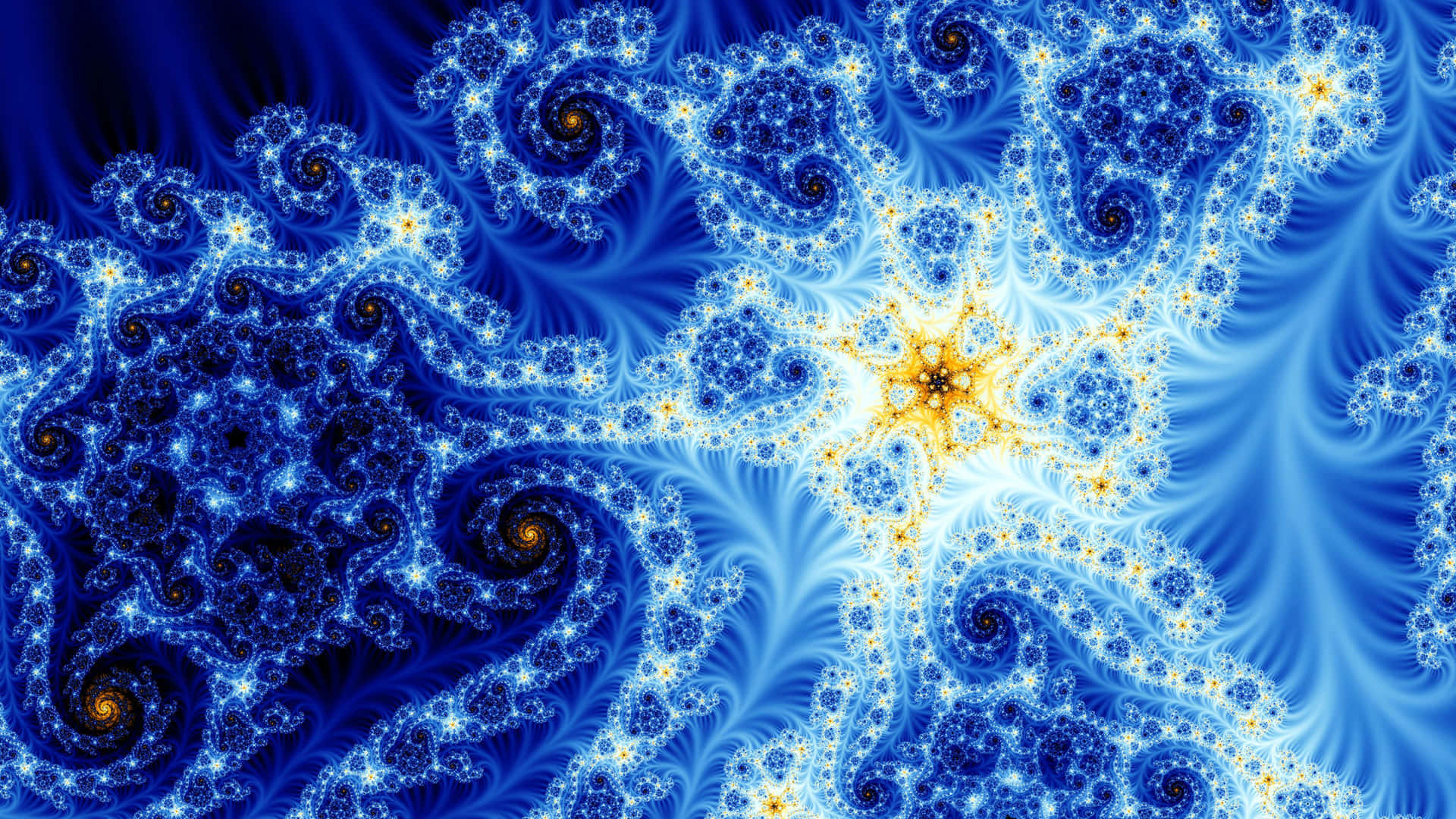 A mesmerizing psychedelic fractal design in vibrant colors Wallpaper