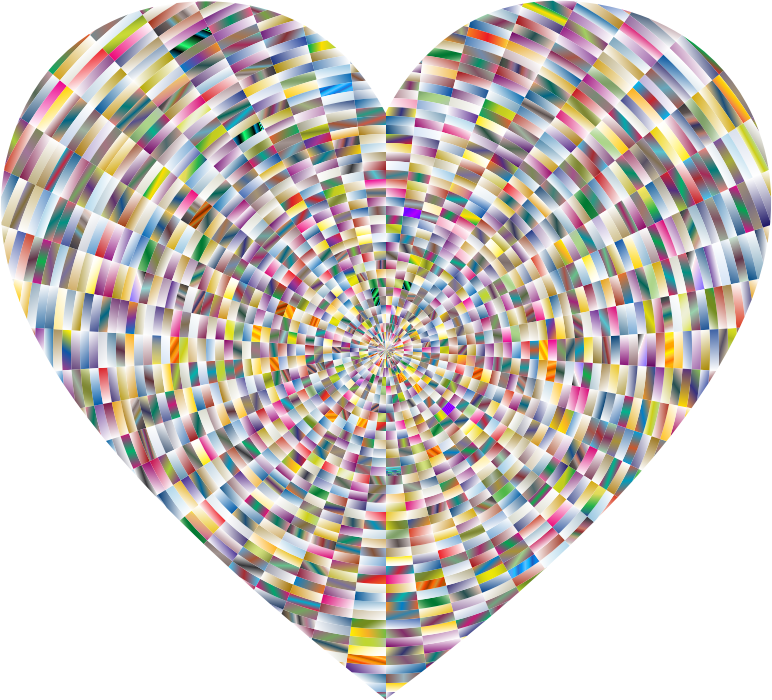 Psychedelic Heart Vortex PNG