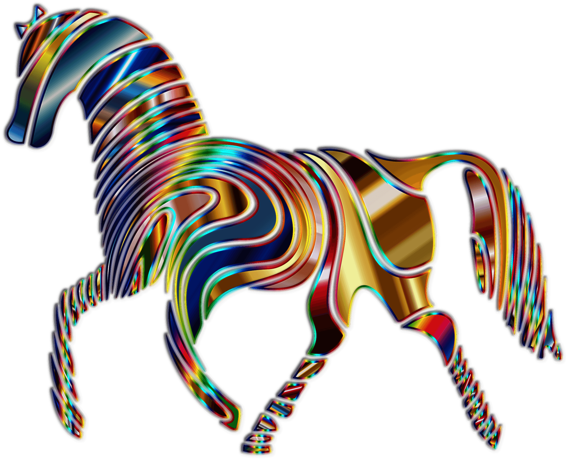 Psychedelic Horse Artwork PNG