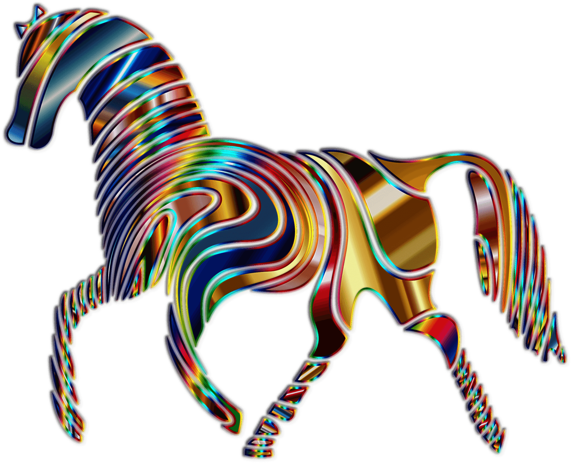 Psychedelic Horse Artwork PNG