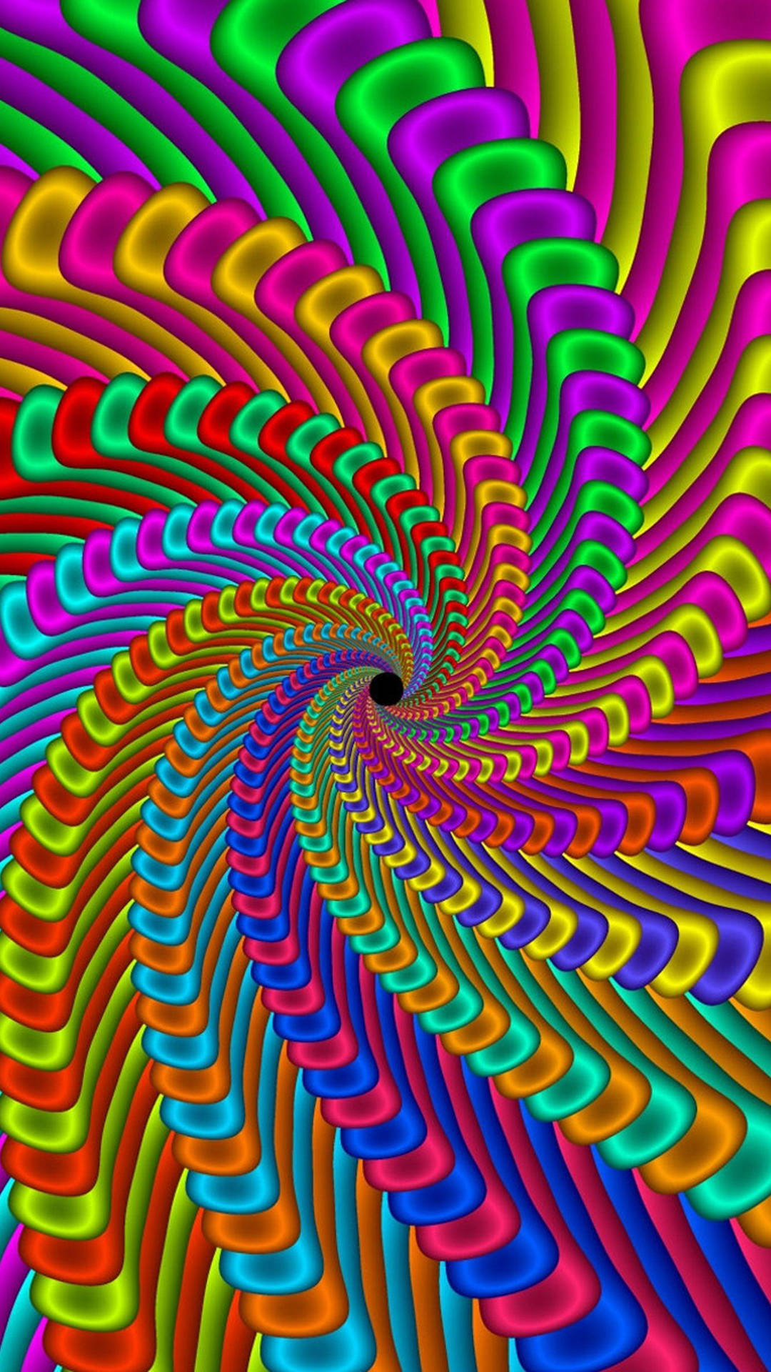 Psychedelic Iphone Colorful Spiral Wallpaper