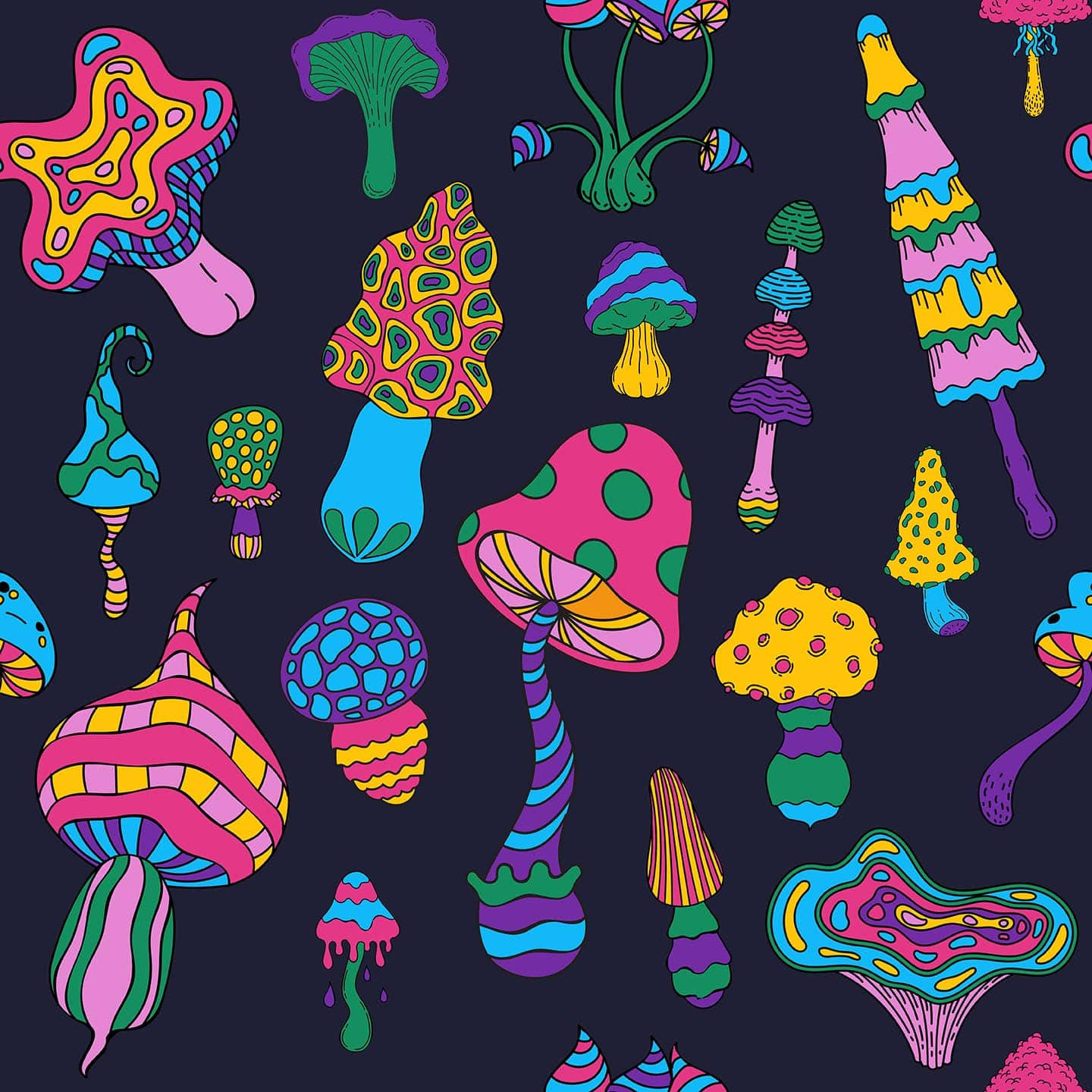 Experience the World with Psychedelic Mushrooms Wallpaper