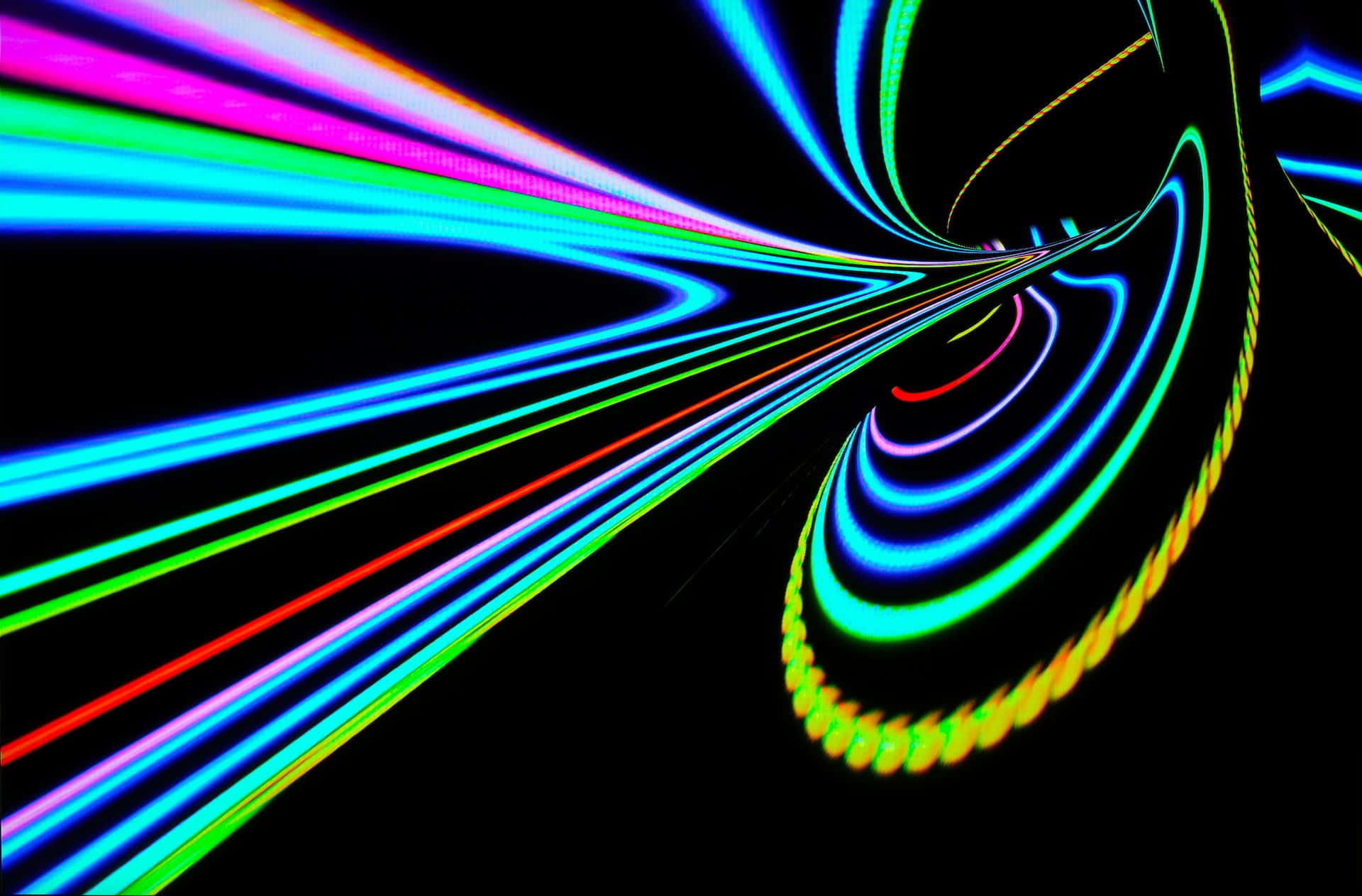 Psychedelic Neon Lights Illuminating the Night Wallpaper