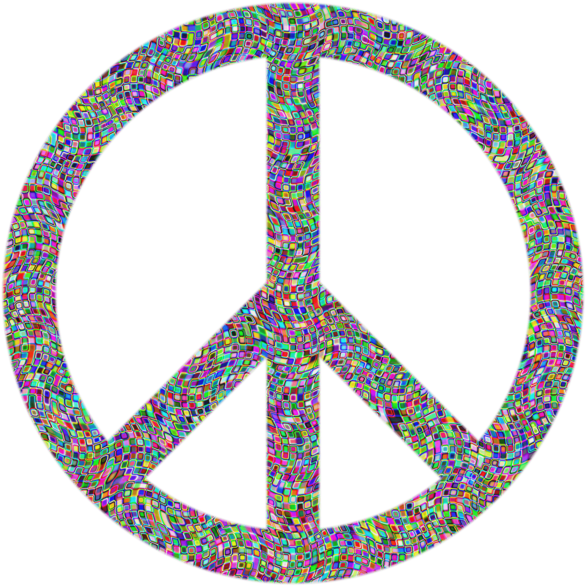 Psychedelic Peace Symbol PNG
