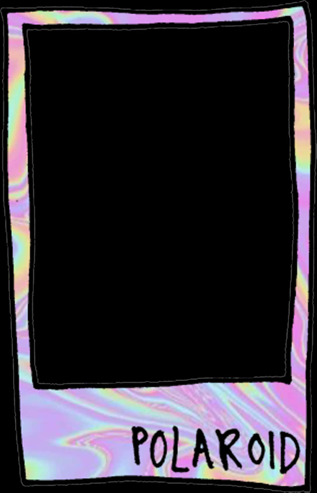 Psychedelic Polaroid Frame PNG