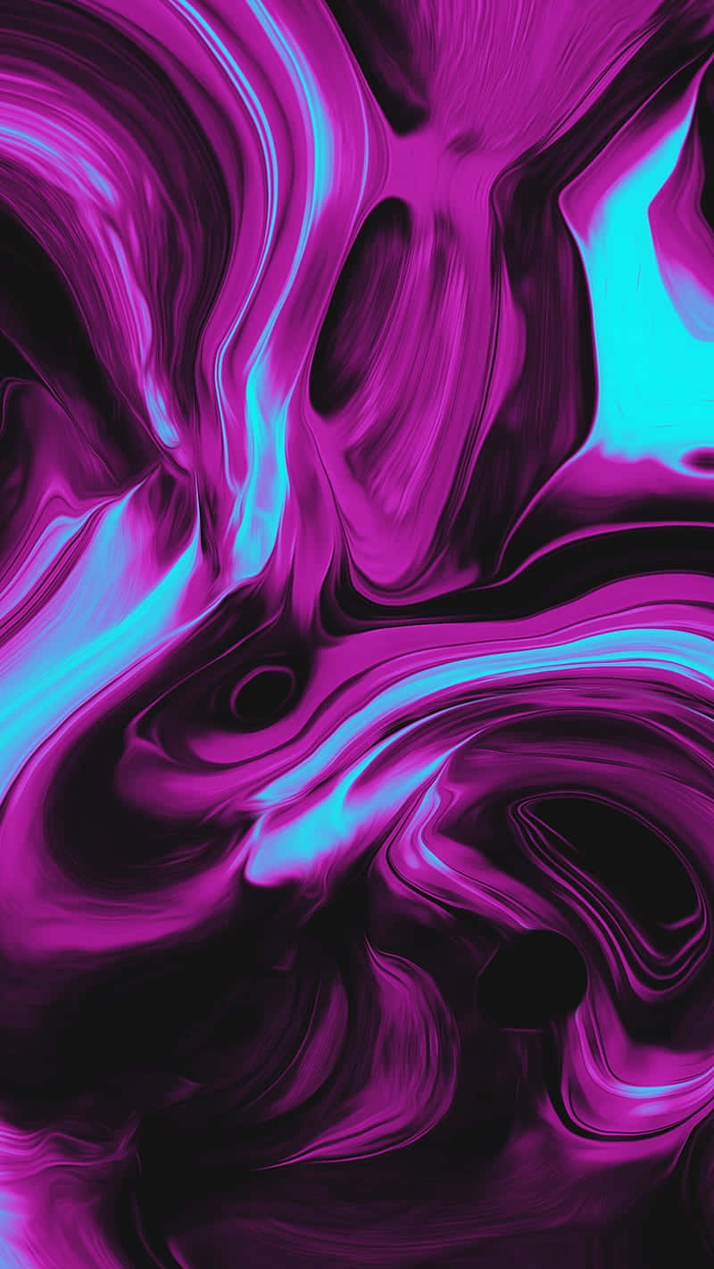 Psychedelic Purple Liquid Swirls Wallpaper