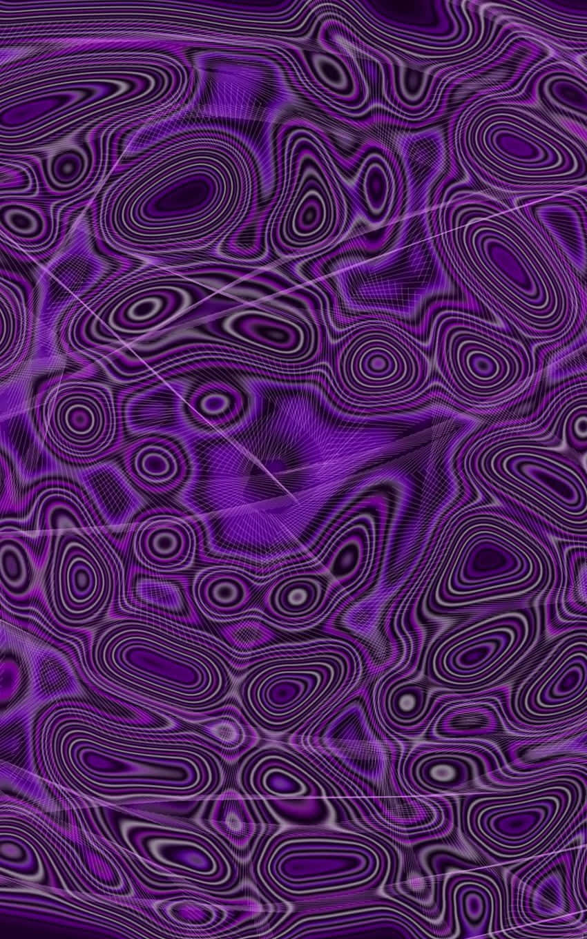 Psychedelic Purple Waves Art Wallpaper
