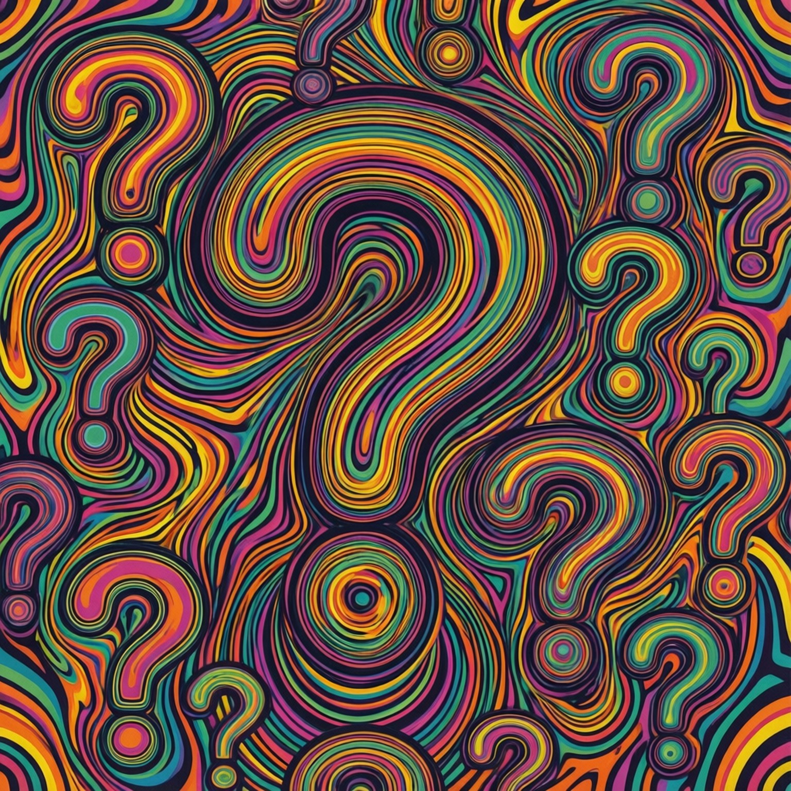 Psychedelic Question Pattern Taustakuvat