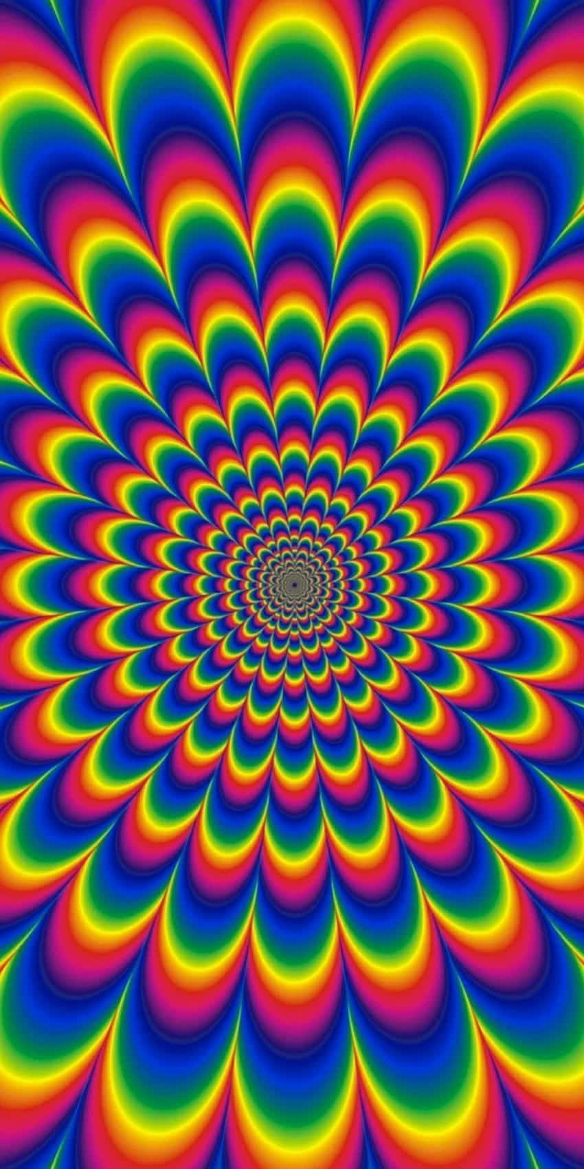 Psychedelic Rainbow Concentric Patterns.jpg Wallpaper