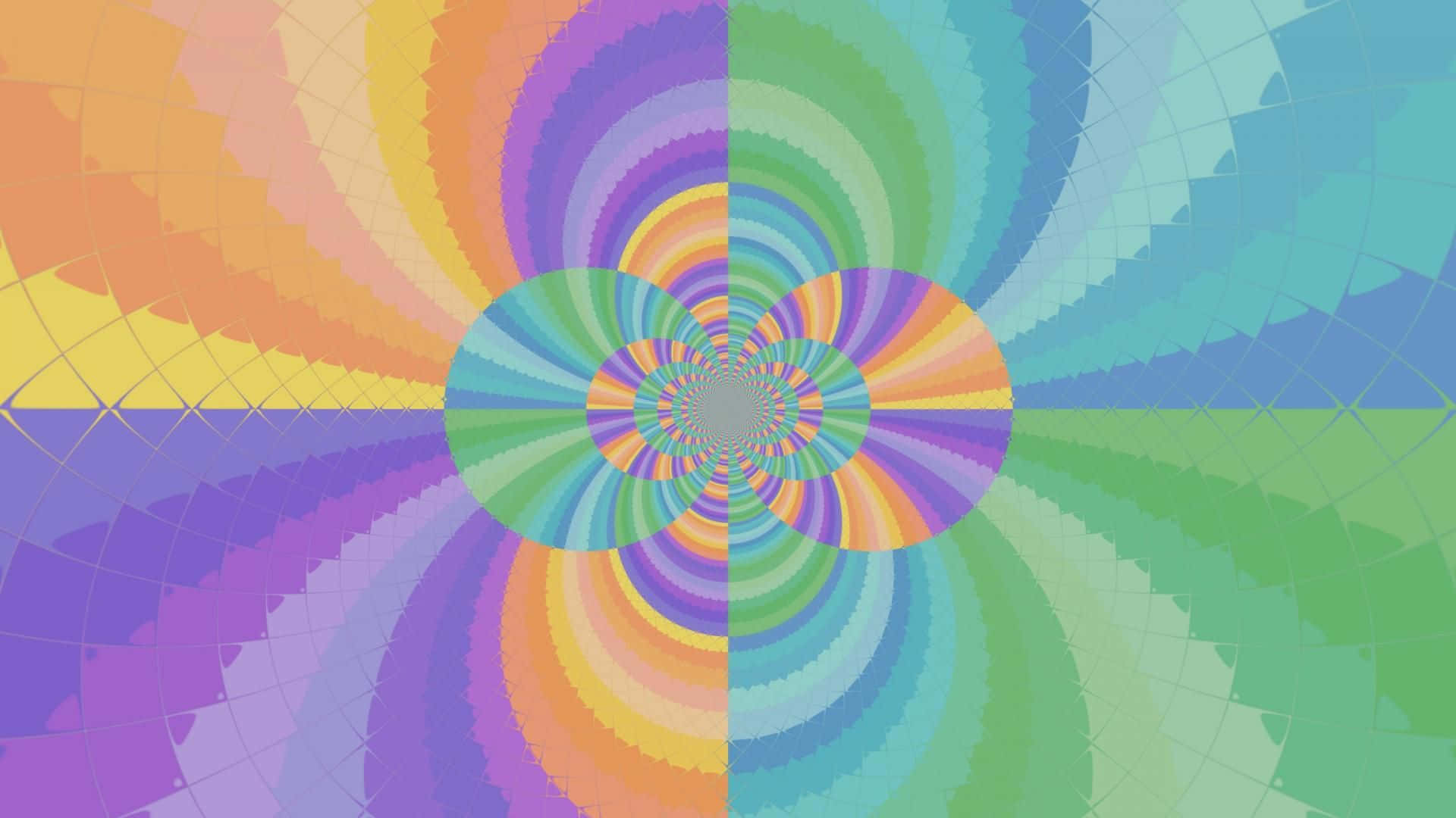 Psychedelic Retro Color Wheel Background Wallpaper