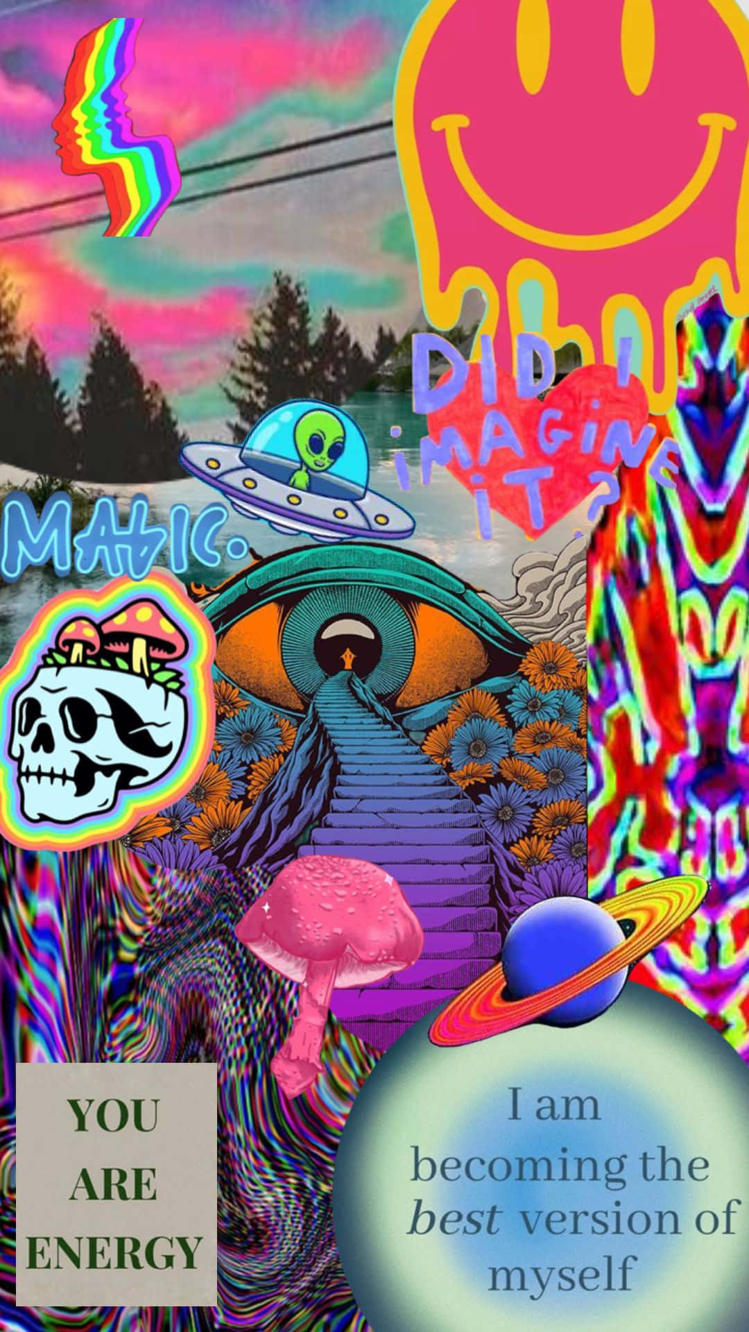 Psychedelic Skater Aesthetic Collage.jpg Wallpaper
