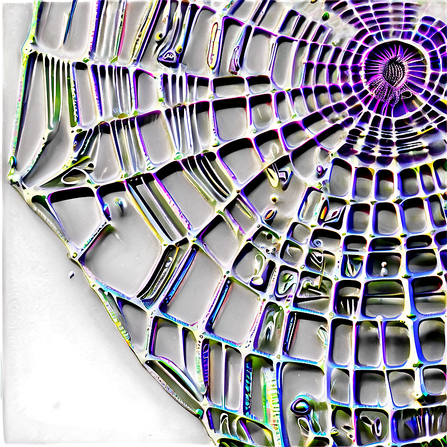 Psychedelic Spider Web Art PNG