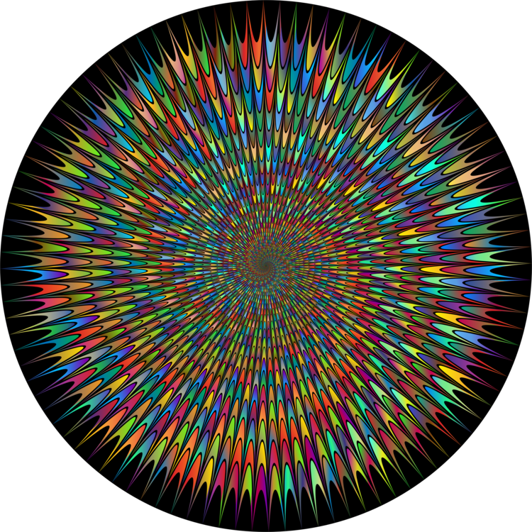 Psychedelic Spiral Art PNG