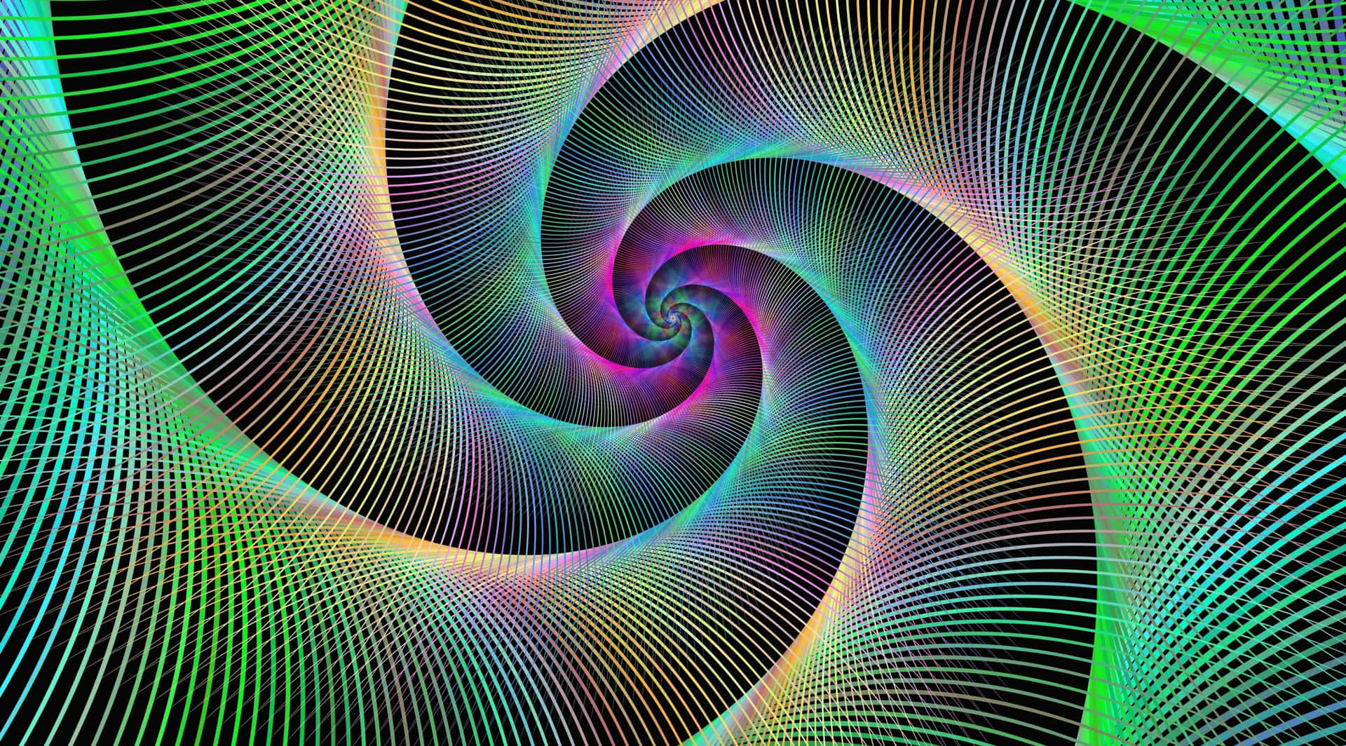 Psychedelic Spiral Pattern Wallpaper