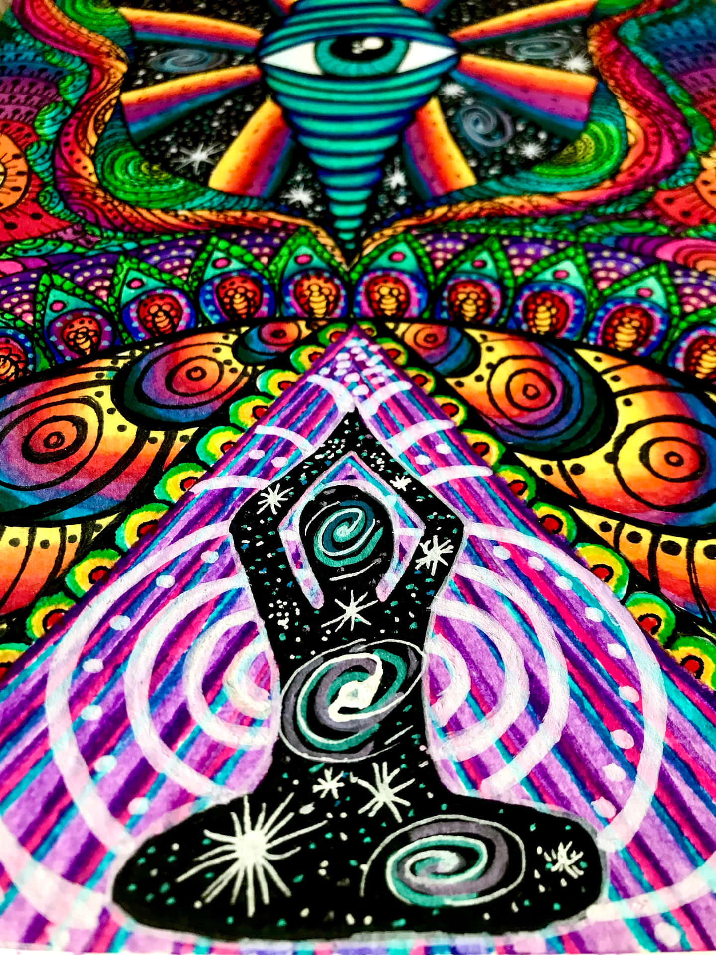 Psychedelic Vision Artwork Wallpaper