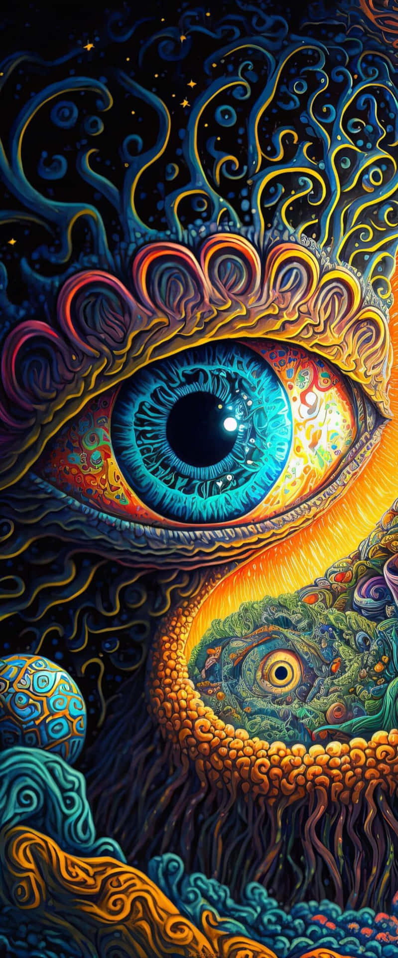 Psychedelic_ Vision_ Trippy_ Art_i Phone_ Wallpaper Wallpaper