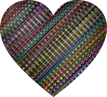 Psychedelic_ Wave_ Heart_ Pattern PNG
