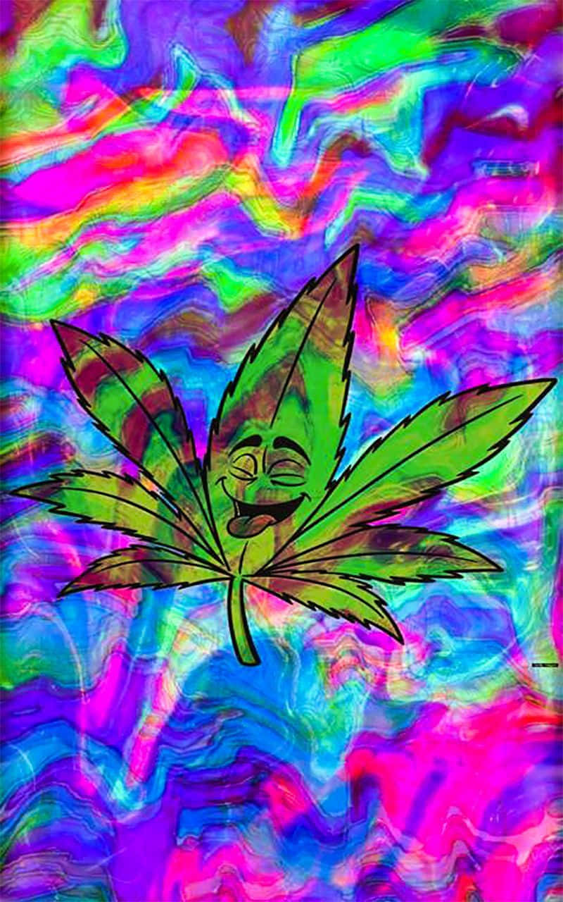 trippy weed leaf