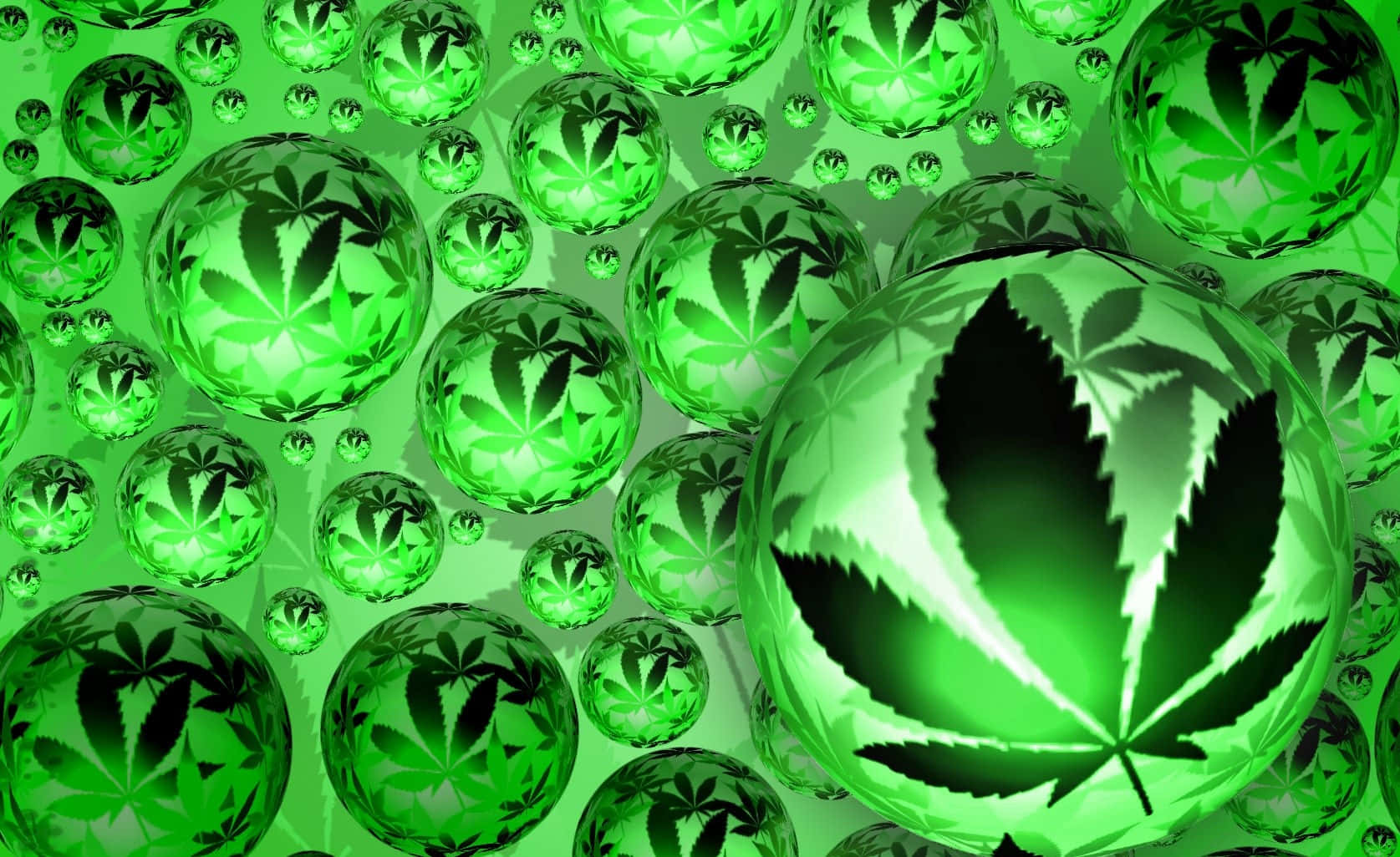 Umamistura Vibrante De Cannabis Psicodélica. Papel de Parede
