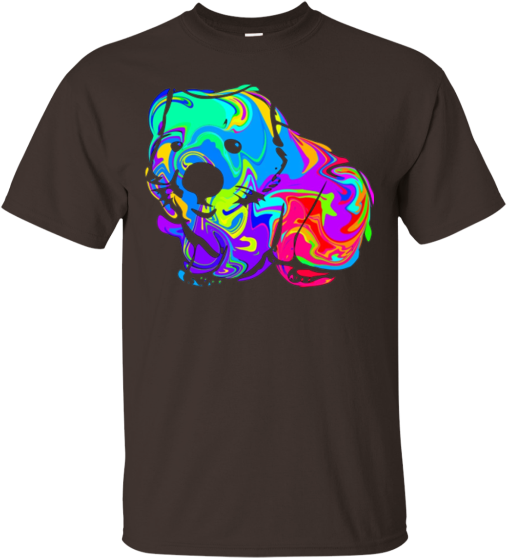 Psychedelic Wombat T Shirt Design PNG