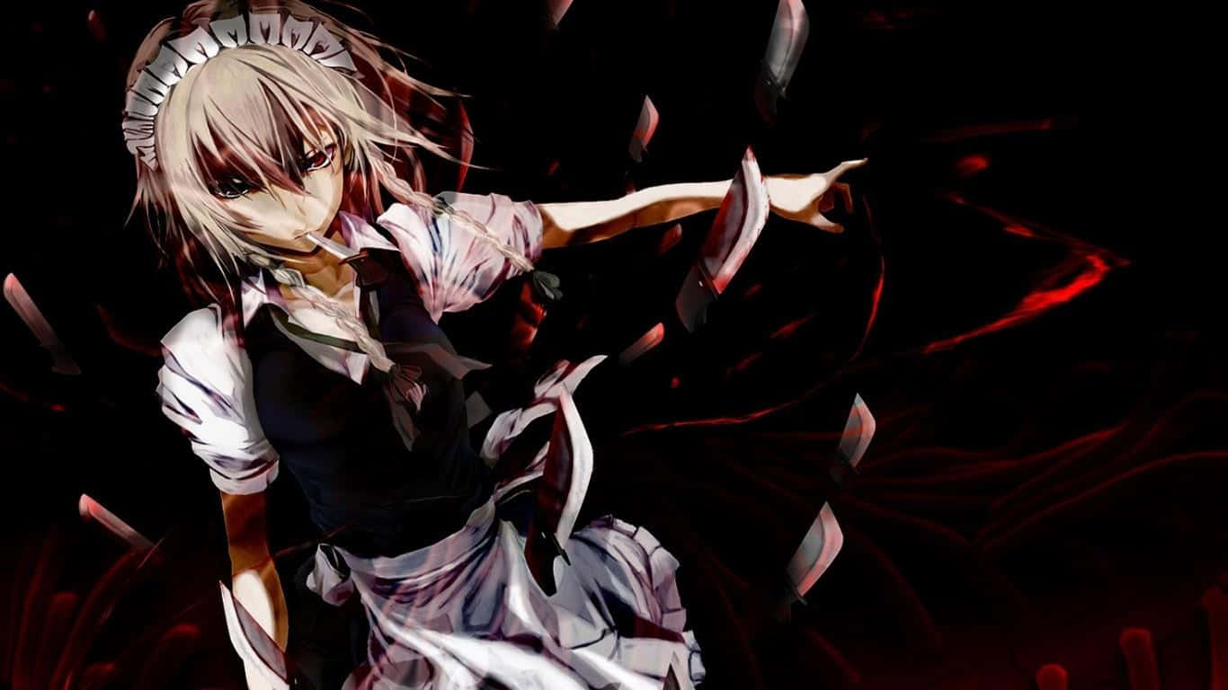 "This anime girl will give you chills!" Wallpaper