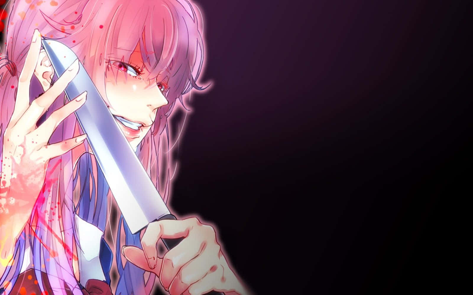 A Psycho Anime Girl, Lurking in the Shadows" Wallpaper