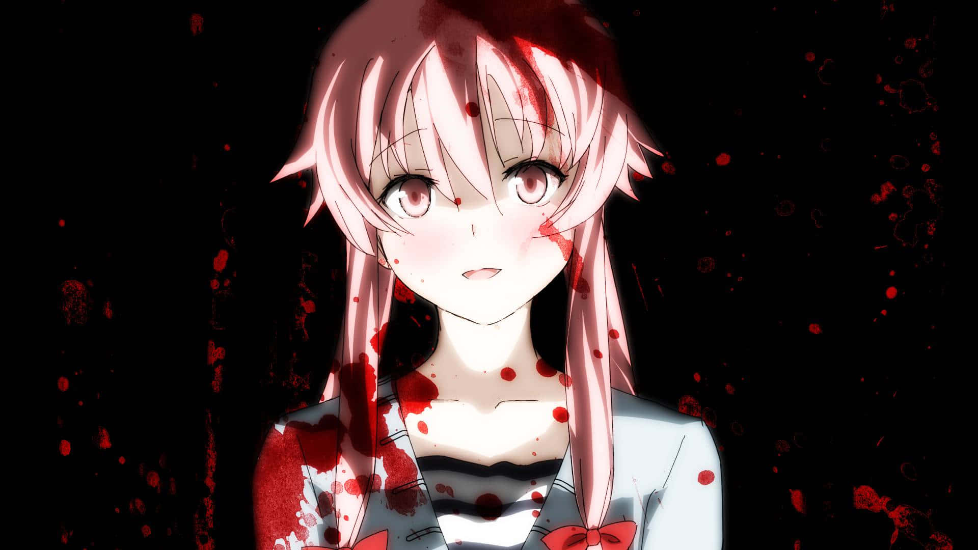 Psycho Anime Girl in Lonely Despair Wallpaper