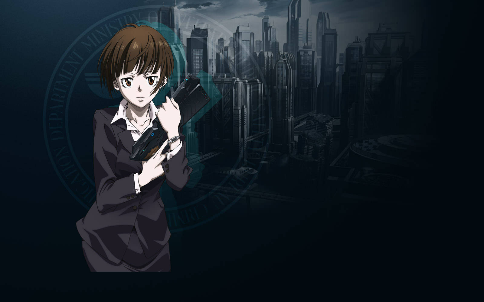 Download Psycho Pass Akane With Dominator Wallpaper Wallpapers Com