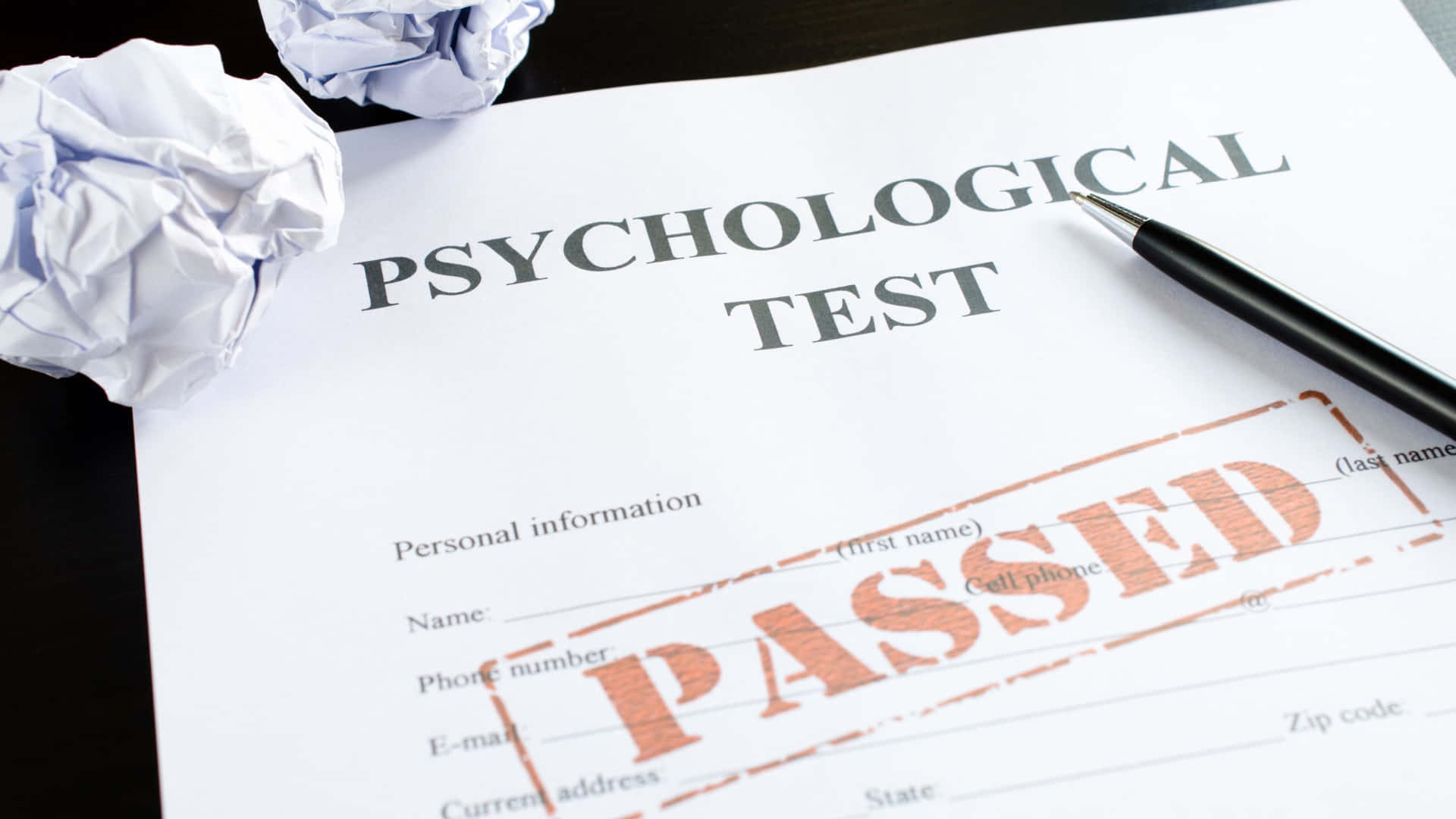 A Paper With The Word Psychological Test On It