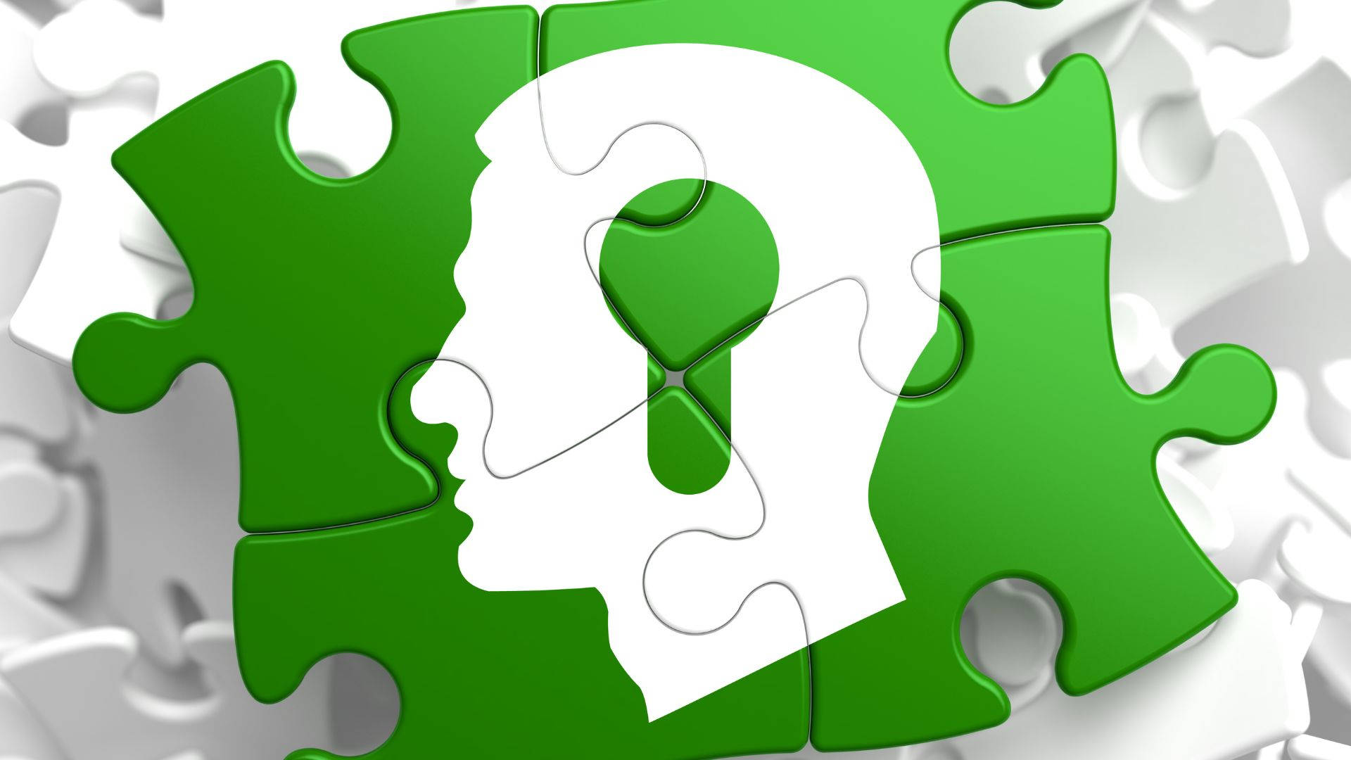 Psychology Human Head Green Puzzle Wallpaper
