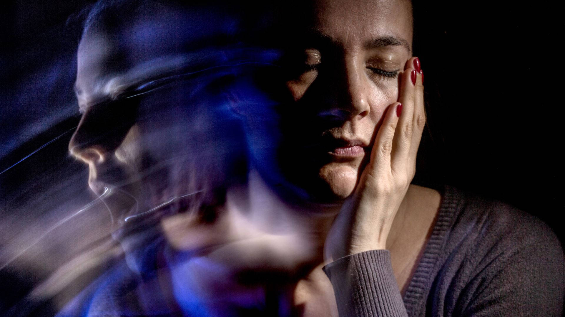 Psychology Woman Depression Digital Photo Wallpaper