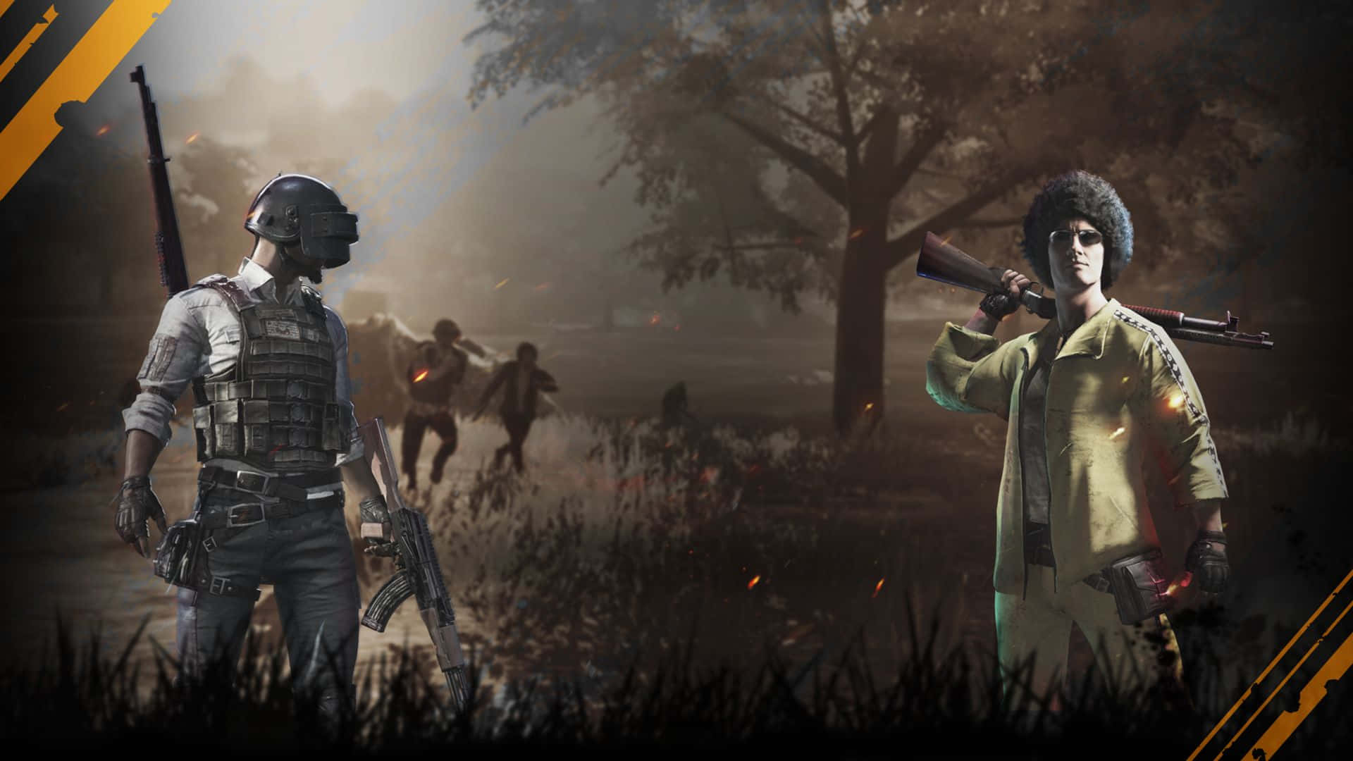 Banner Of Two Male Characters PUBG 1920x1080 Wallpaper