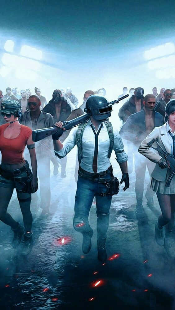 Pubg Android Characters Holding Kar98 Wallpaper