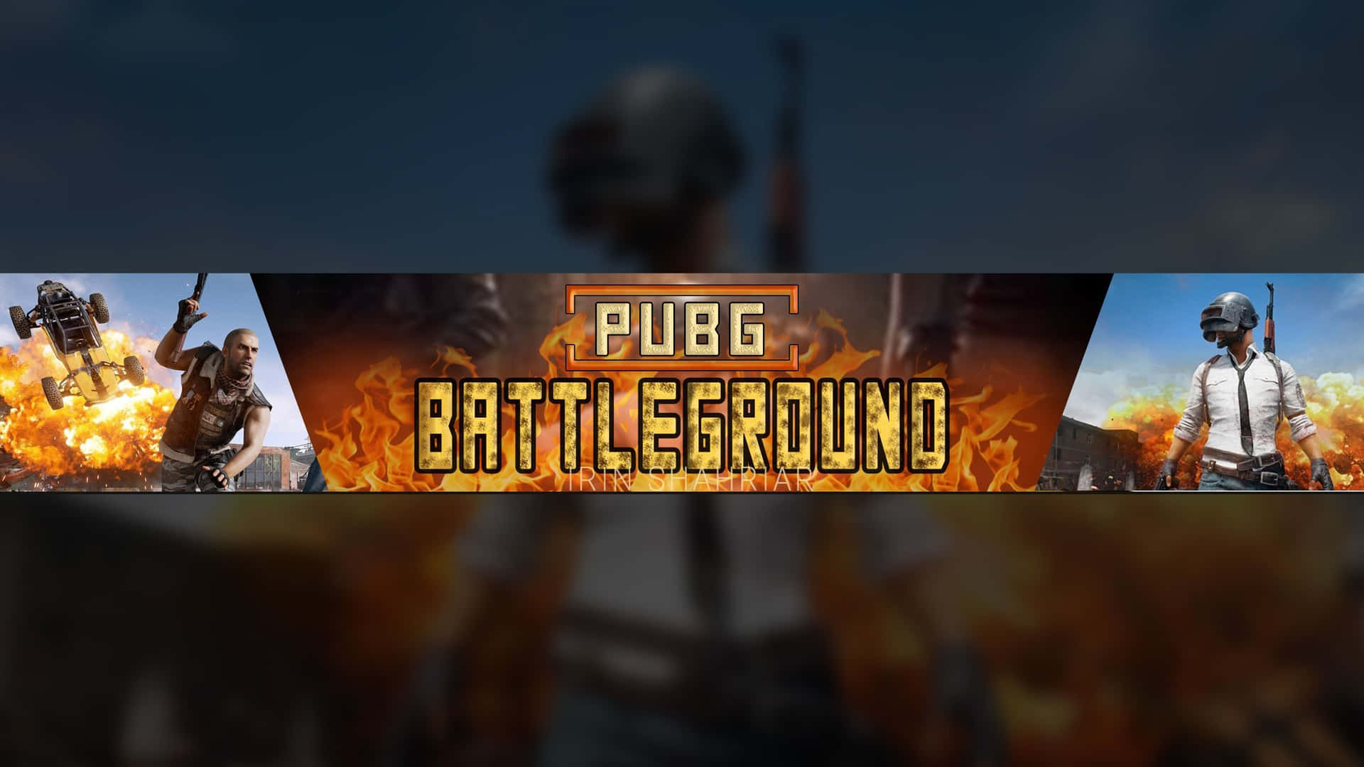 Intense PUBG Battle Scene on a Banner Background