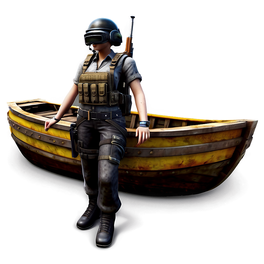 Pubg Character In Boat Png Tkc PNG