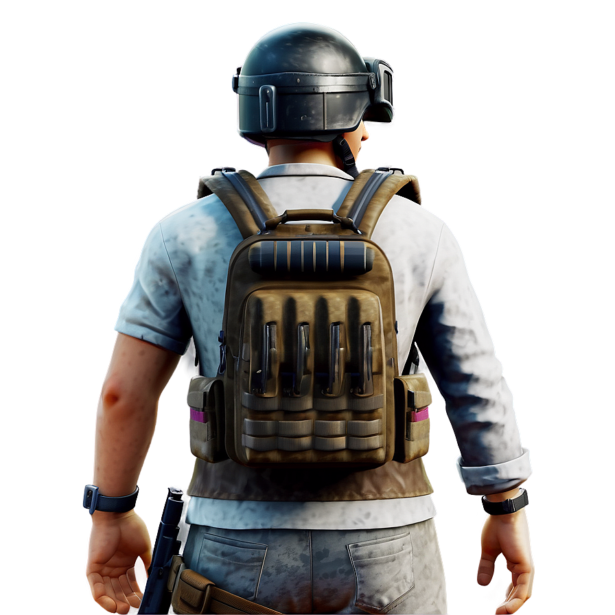 Pubg Character With Backpack Png 06262024 PNG