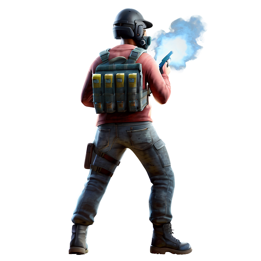 Pubg Character With Smoke Grenade Png Anf28 PNG