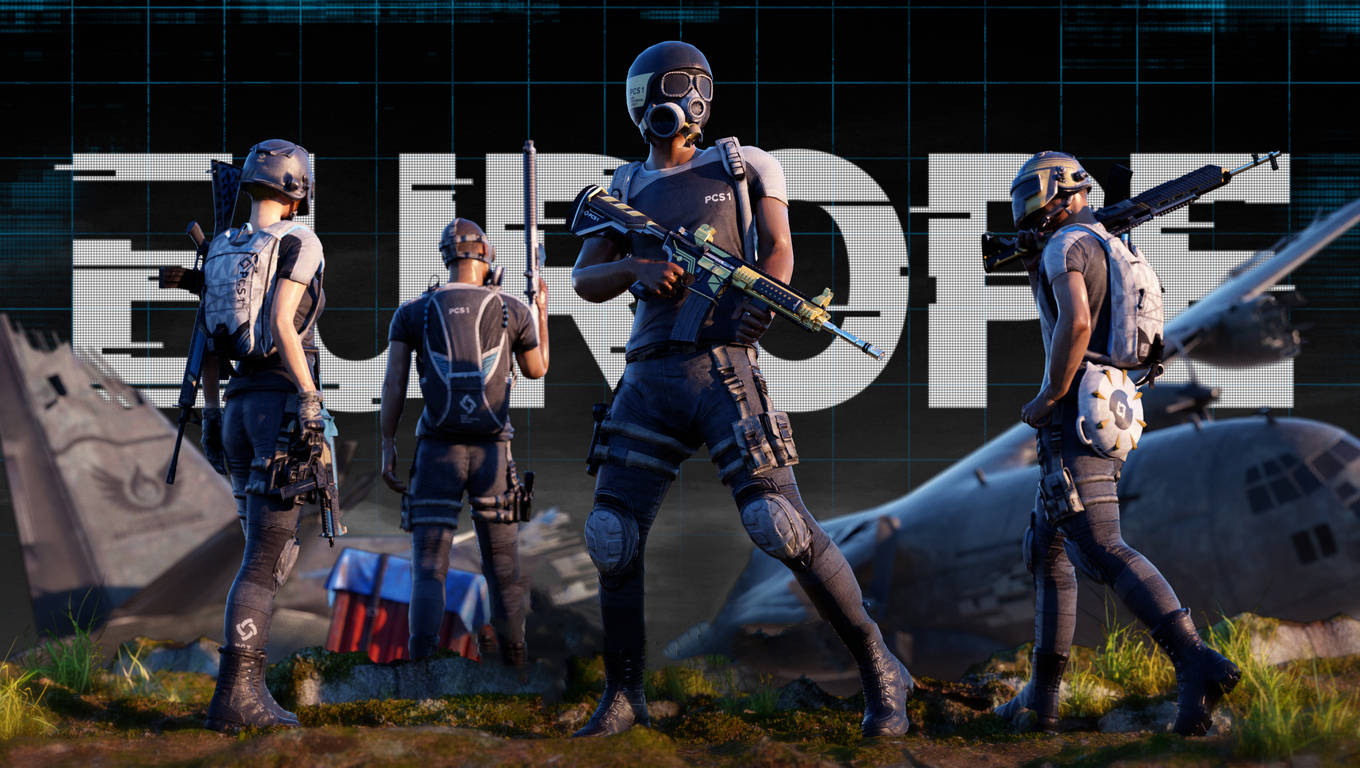 PUBG Europe Team Ready To Fight 1366x768 Wallpaper