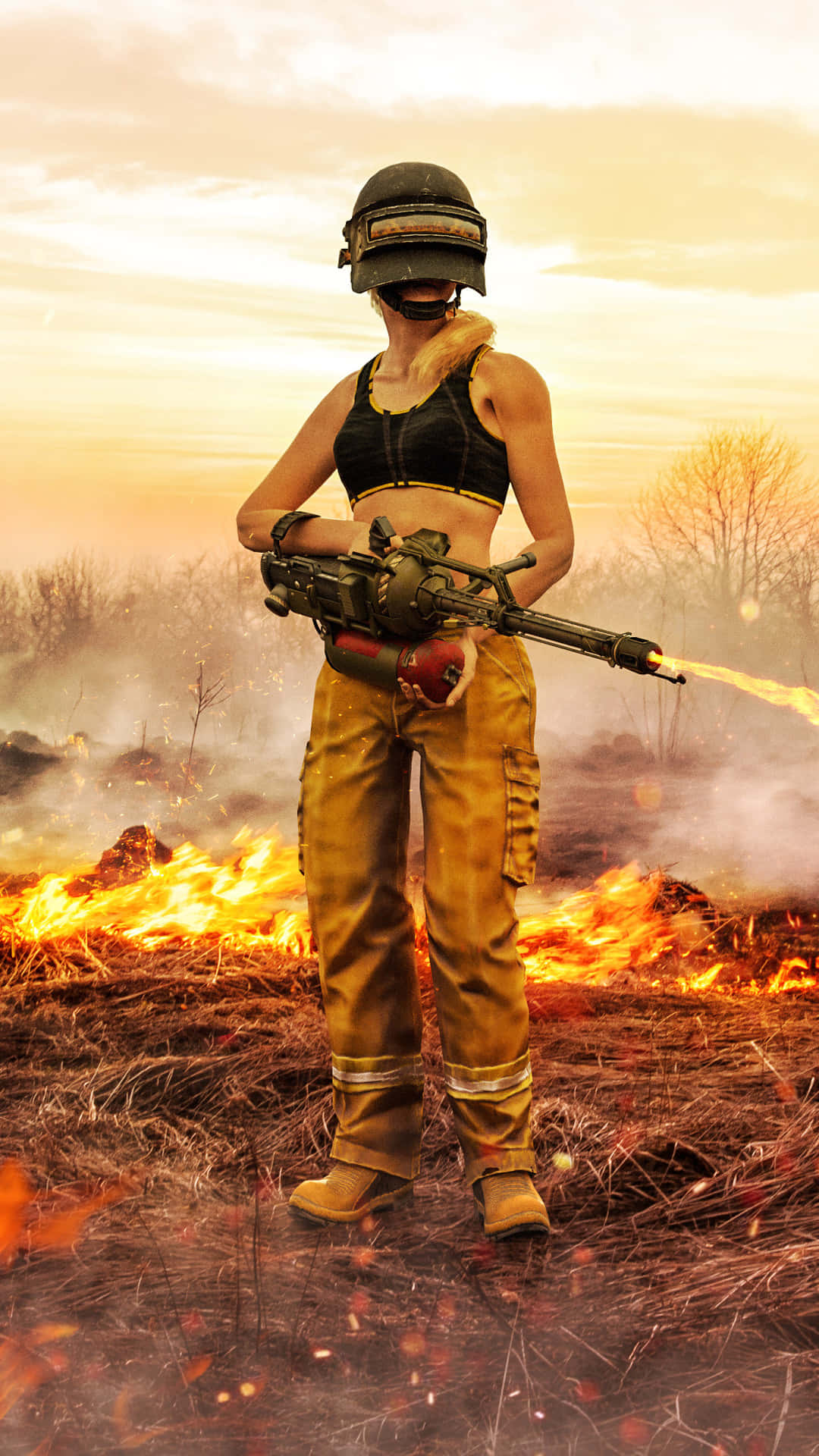 PUBG Girl Warrior In The Battleground Wallpaper