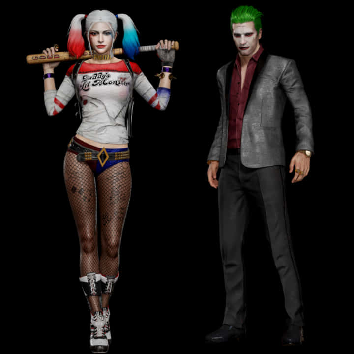 Pubg Harley Quinn Joker Cosplay Outfits PNG